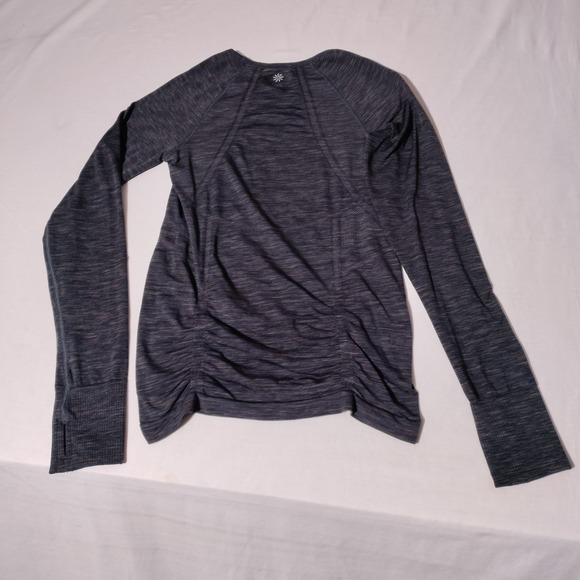 Athleta Long Sleeve Workout Top Women's Faded Sz Tag - Gray, Imperfect - Picture 10 of 16
